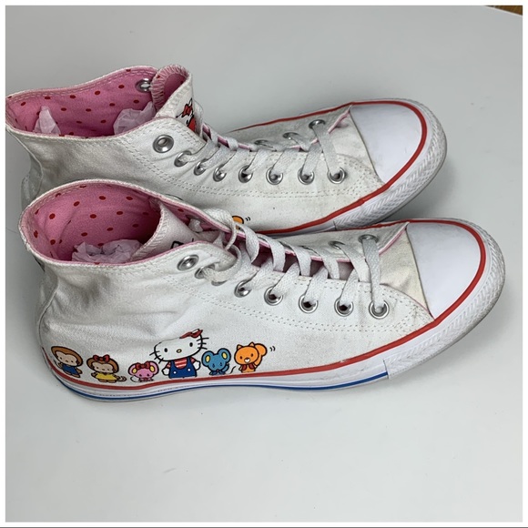 white hello kitty converse